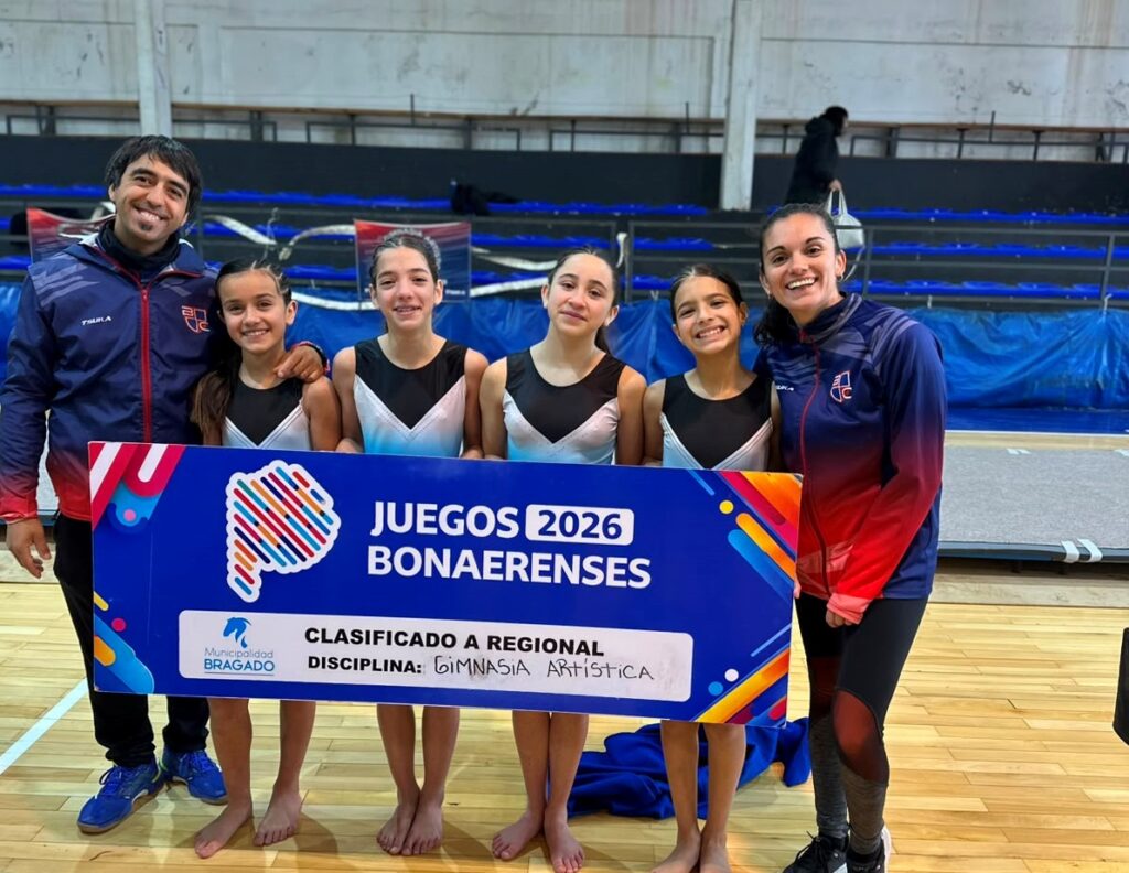 DOS EQUIPOS MIXTO DE GIMNASIA ARTÍSTICA Y SUB 18 NIVEL 2 YA ESTABAN EN REGIONALES. TAMBIÉN EL RUGBY FEMENINO 9 juegos bonaerenses 2026 locales gym3