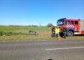 VUELCO EN RUTA 46. EL CONDUCTOR DEL AUTO RESULTÓ ILESO. 14 VUELCO EN RUTA 46. EL CONDUCTOR DEL AUTO RESULTÓ ILESO.